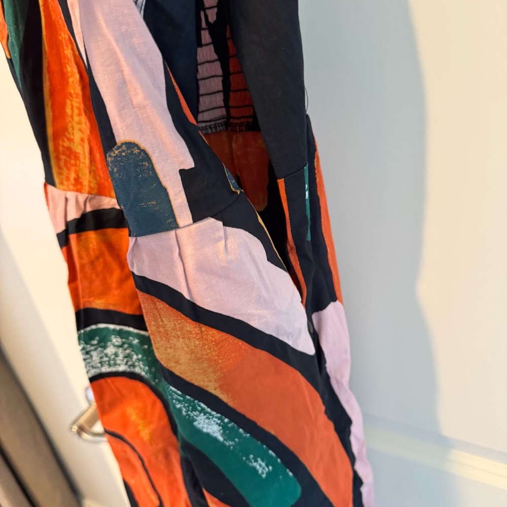 NWT Anthropologie Arches Jumpsuit Colorful Abstract Sleeveless | XS - Picture 7 of 10